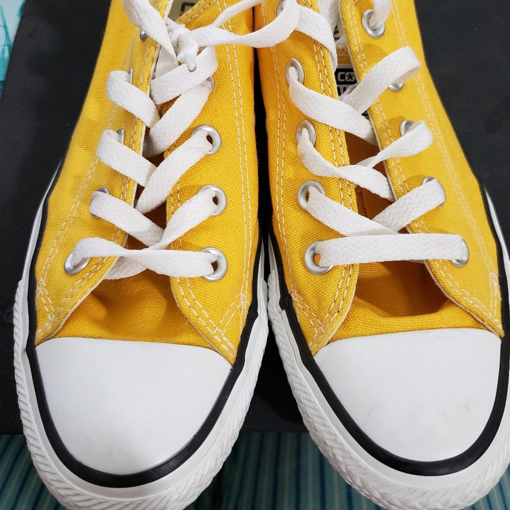 Yellow Converse sneakers